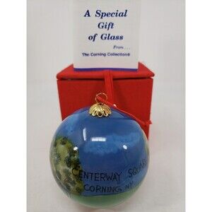 Avita Corning Collection Centerway Square Spring Ornament NY Reverse Painting
